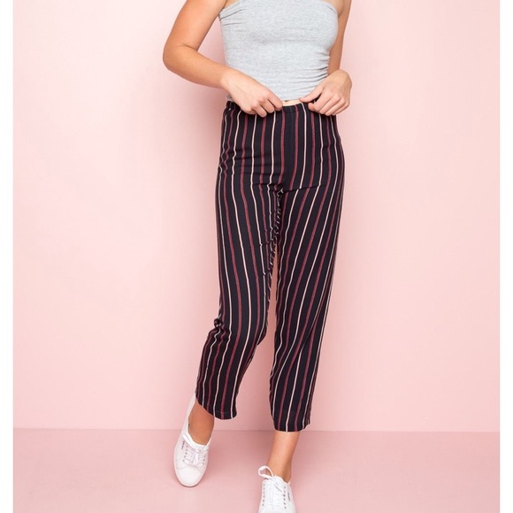 Brandy Melville Striped Frankie Pants - Picture 2 of 3